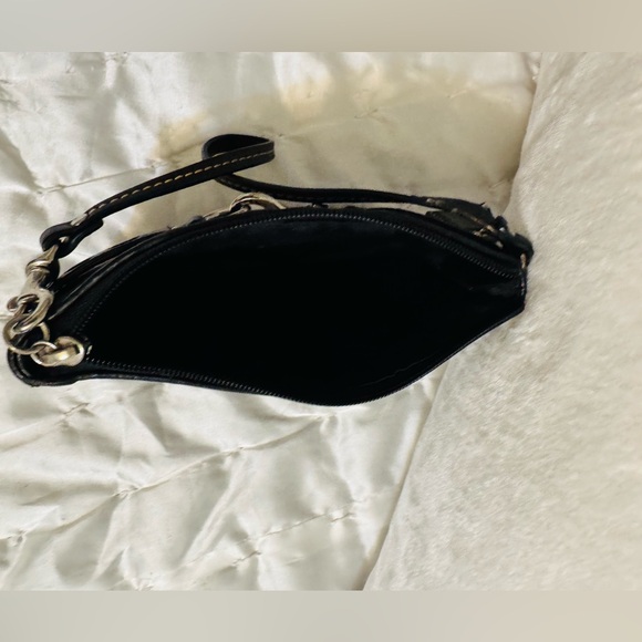 Coach Black and Brown Wristlet with Snake Print Detail - Picture 5 of 6